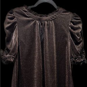 THML brown gold glazed capped sleeve shirt, medium.